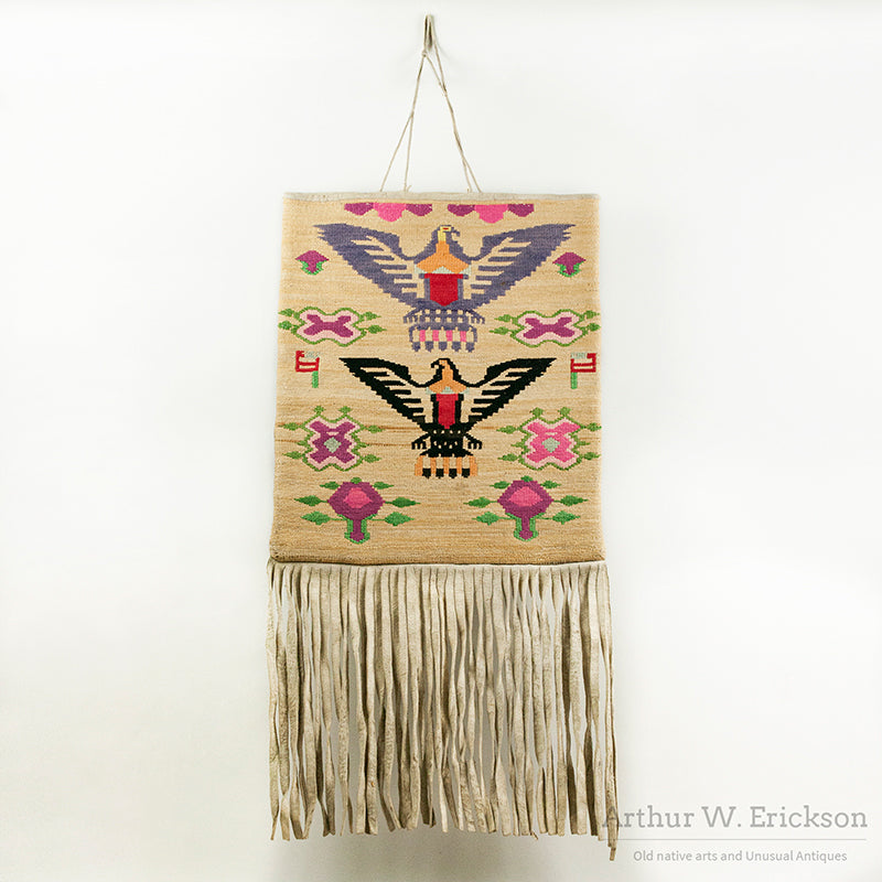 Pictorial Plateau Cornhusk Bag with Eagles