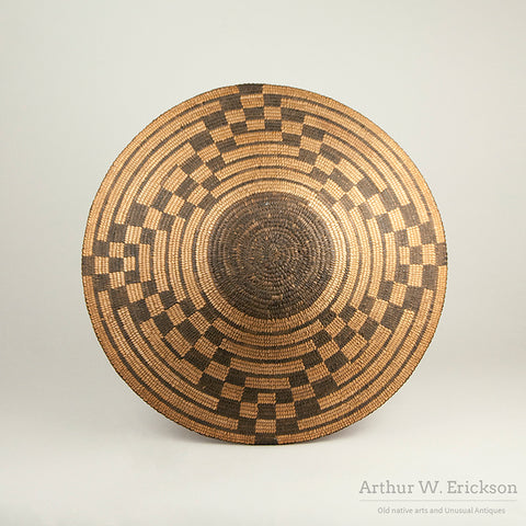 Pima Basket with Checkered Motif
