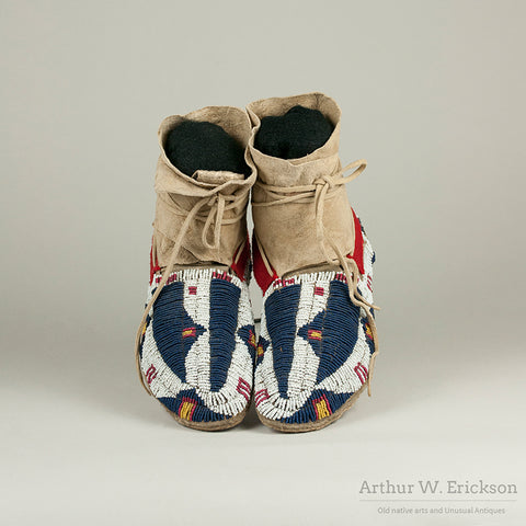 Plains High Top Beaded Moccasins