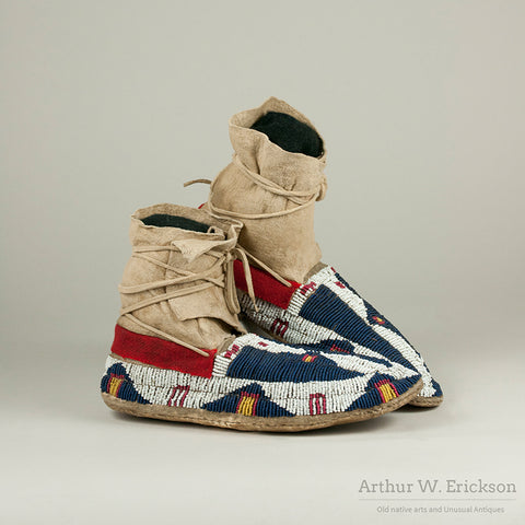 Plains High Top Beaded Moccasins