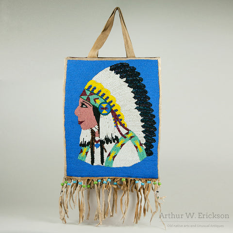 Plateau Pictorial Bag with Indian Chief