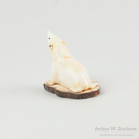 Pudgy Seal on Fossilized Walrus Ivory Base