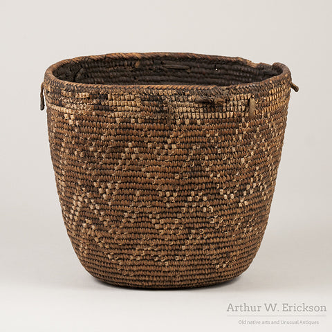Suquamish Partially Imbricated 19th C Berry Basket