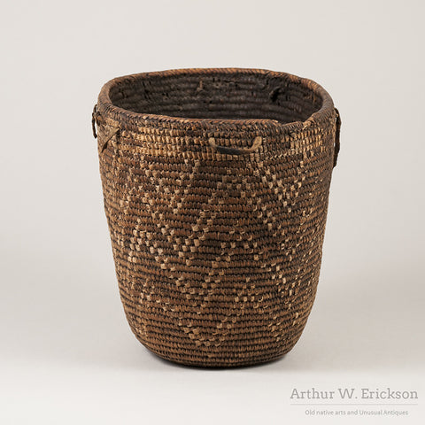 Suquamish Partially Imbricated 19th C Berry Basket