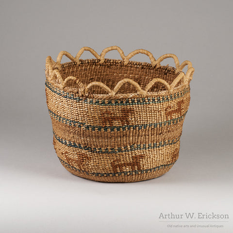 Quinault Basket with Dogs - Arthur W. Erickson - 6