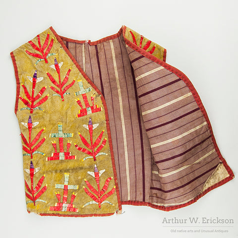 Plains Quilled Child's Vest with Bird Motif