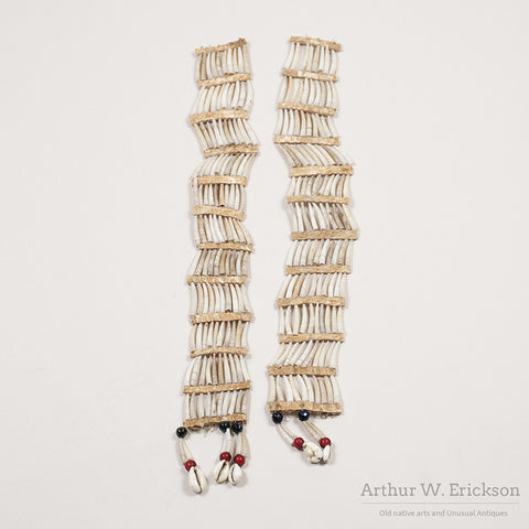 Antique Sioux Dentalium Shell Earrings - Arthur W. Erickson - 1