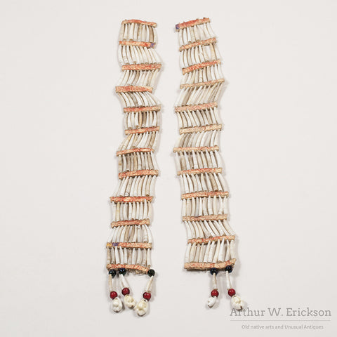 Antique Sioux Dentalium Shell Earrings - Arthur W. Erickson - 2
