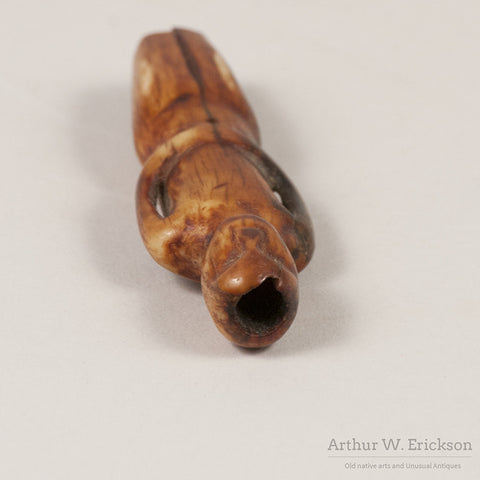 Pre-Historic Walrus Ivory Human Form Needle Case
