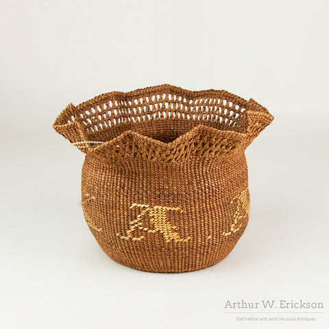 Tsimshian "ALASKA" Basket with Fluted Rim