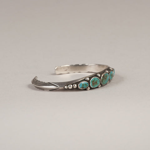 UITA Navajo Sterling Silver and Turquoise Bracelet - Arthur W. Erickson - 2