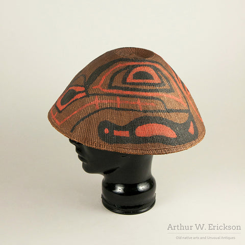 Nuu-chah-nulth Painted Rain Hat