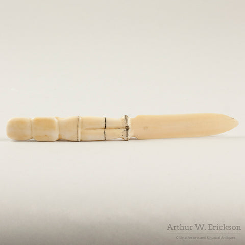 Vintage Eskimo Walrus Ivory Souvenir Letter Opener