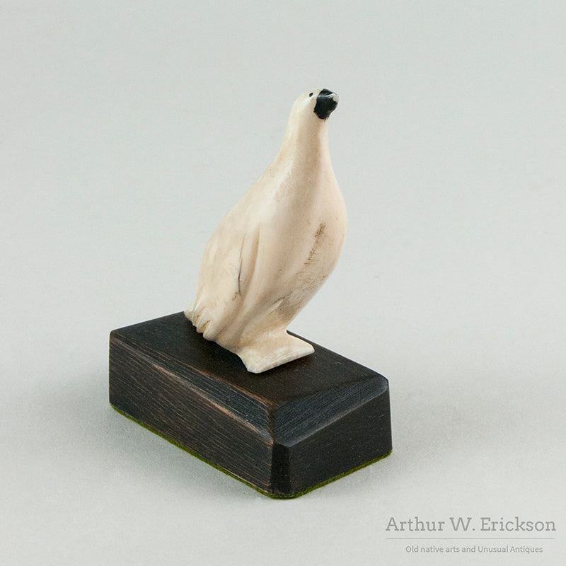 Walrus Ivory Carved Snow Goose