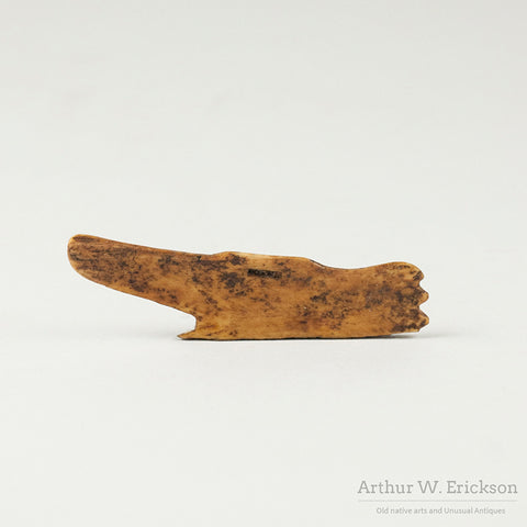 Scrimshawed Caribou on Ivory Artifact Fragment