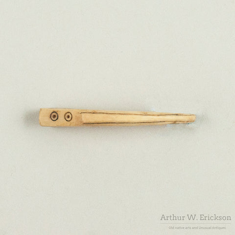Yupik Walrus Ivory Toothpick with Circle and Dot Motif