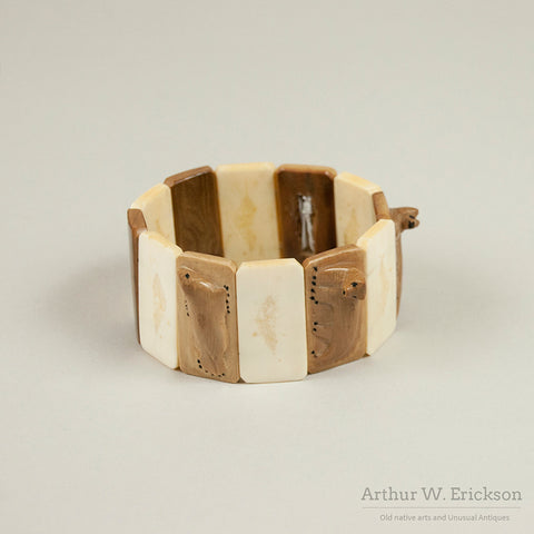 Carved Walrus Ivory Expansion Bracelet