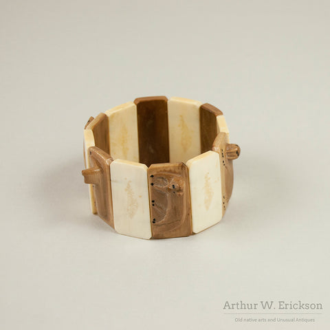 Carved Walrus Ivory Expansion Bracelet