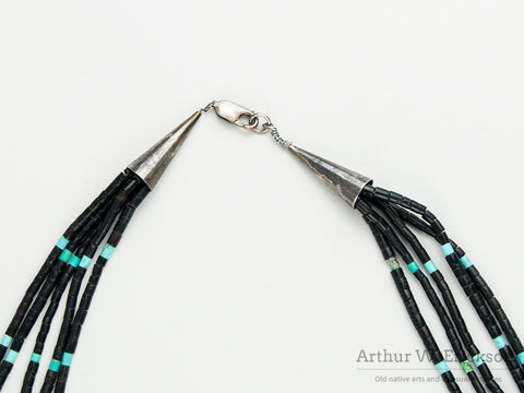 Five Strand Looped Zuni Fetish Necklace