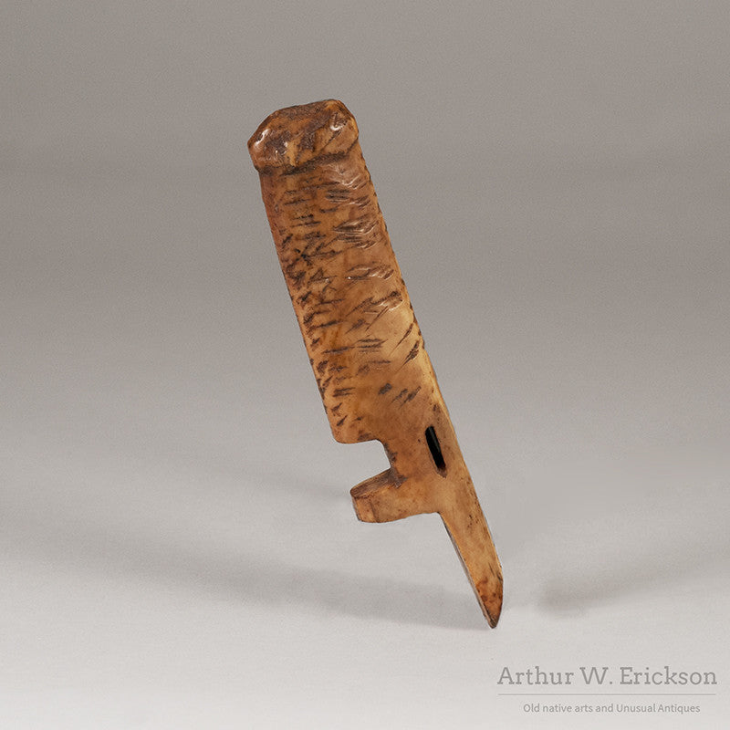 Excavated Eskimo Ivory Drum Handle - Arthur W. Erickson - 1