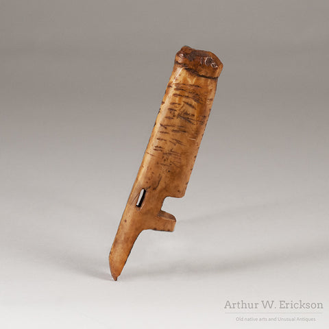 Excavated Eskimo Ivory Drum Handle - Arthur W. Erickson - 3