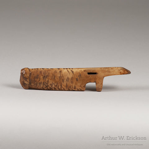 Excavated Eskimo Ivory Drum Handle - Arthur W. Erickson - 6