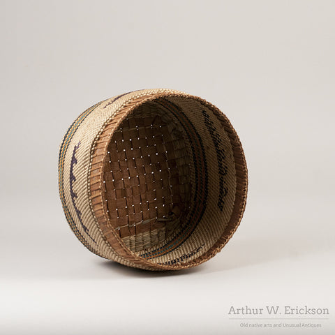 Large Makah Lidded basket with Birds - Arthur W. Erickson - 4