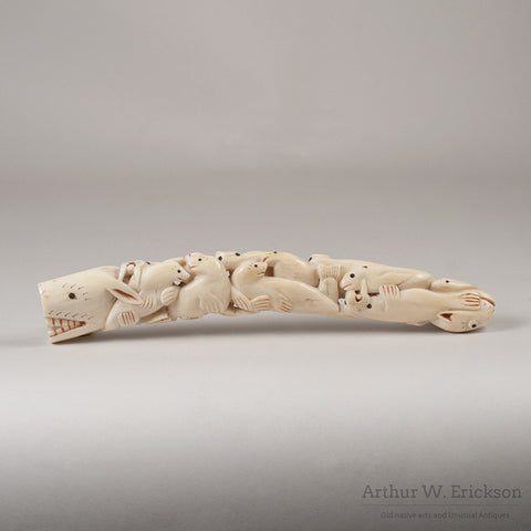 Nunivak Carved Tusk - Arthur W. Erickson - 1